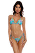 Luli Fama Ocean Breeze Crystallized Seamless Wavy Ruched Back Tie Side Bottom